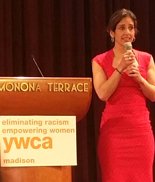Annahid Dashtgard was the morning keynote speaker for the 2017 YWCA Moxie Conference.