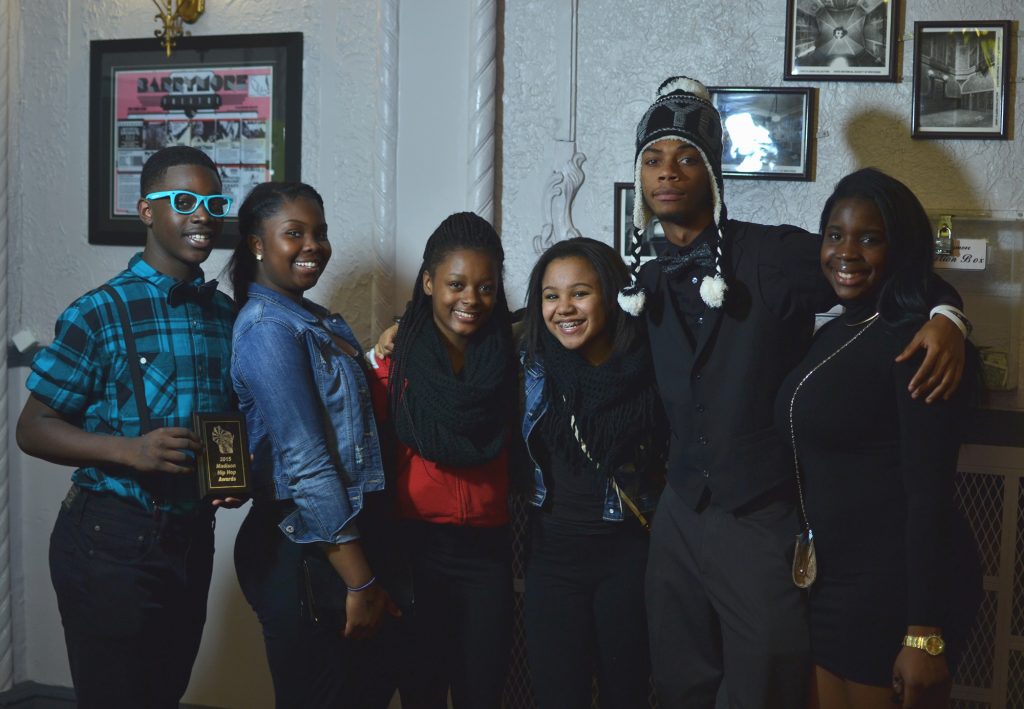 Members of X-clusive Movement pose after winning Madison Hip-Hop Awards Dance Group of the Year. (Photo by Memory)