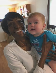 Sina Davis with Baby Luna
