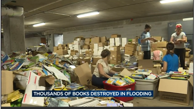 Thousands of childrens’ books for non-profit group destroyed in aftermath of storms