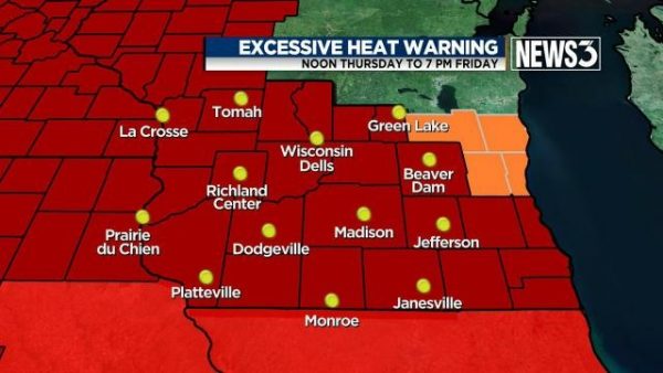 Southern Wisconsin Under Excessive Heat Warning Thursday, Friday ...