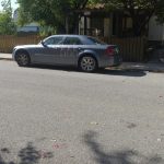 “KKK” is shown spray painted on a car in Kokomo, Indiana, U.S. in this handout photo