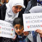 Salma Ali, sister of 12-year old Eman Ali of Yemen, waits with other family members for the arrival of Eman and her father Ahmed Ali at San Francisco International Airport in San Francisco