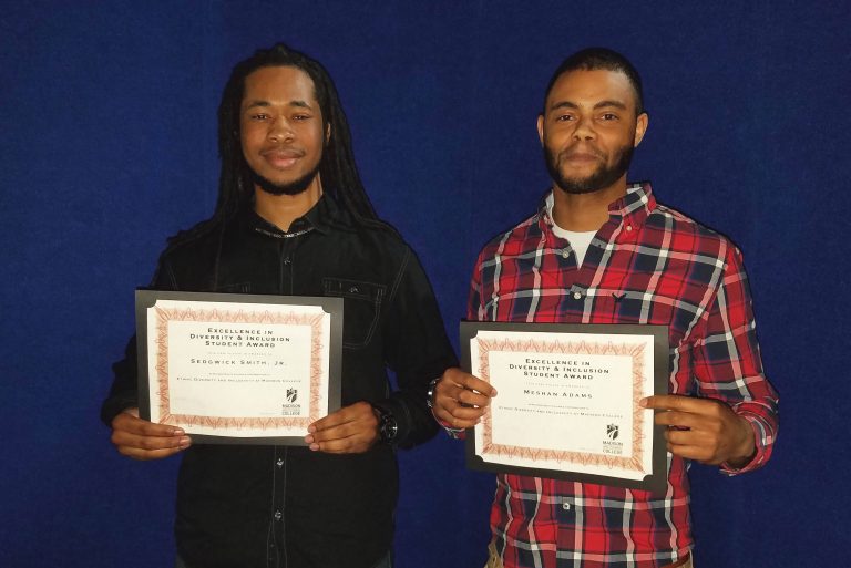 Meshan Adams, Sedgwick Smith Honored with Madison College Diversity Awards