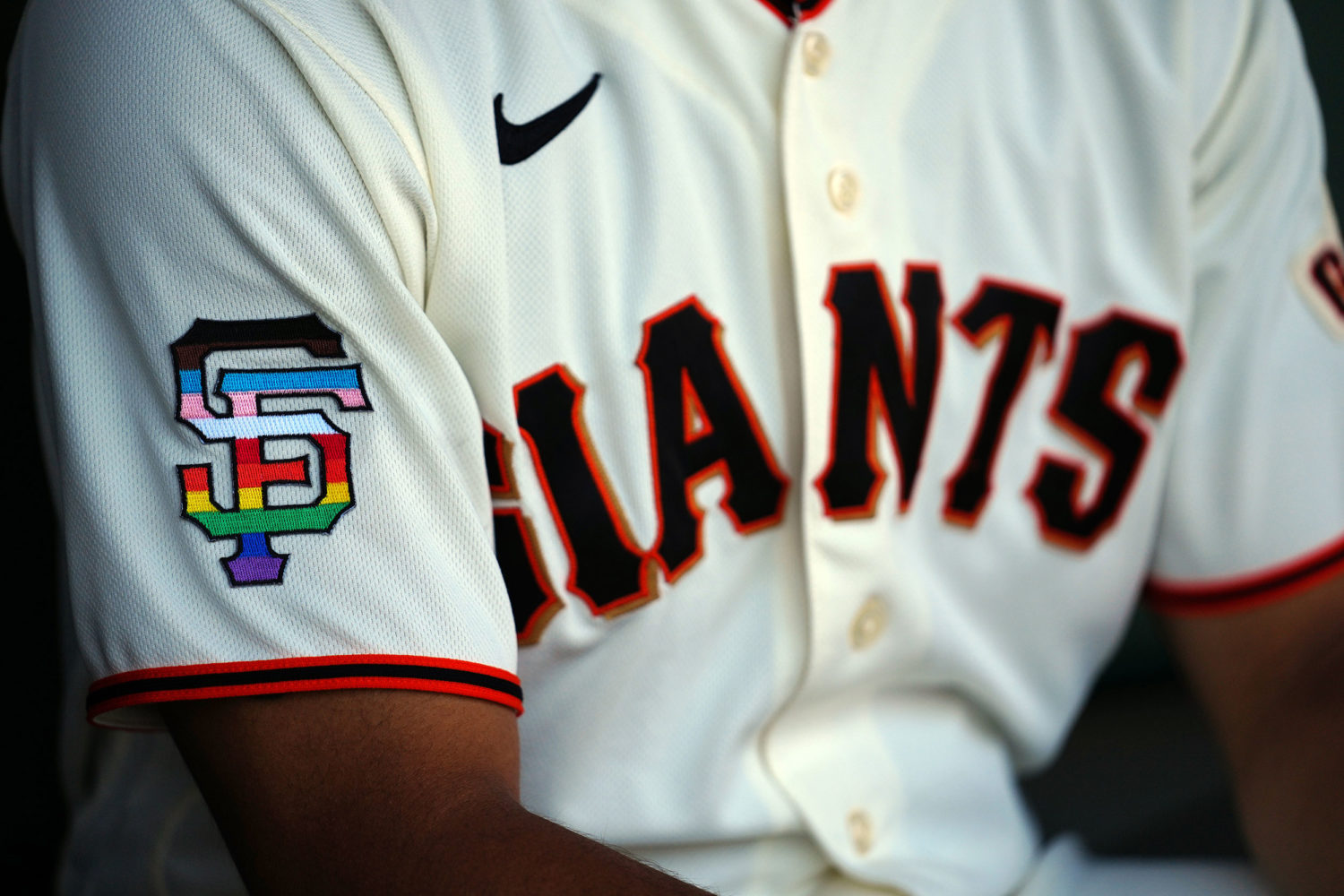 San Francisco Giants Jersey Top Black True Fan Brand Stitched MLB