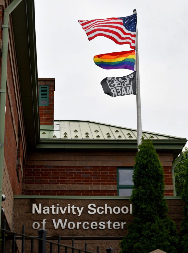 Massachusetts middle school can’t be called Catholic after flying Gay Pride and Black Lives Matter flags, bishop says