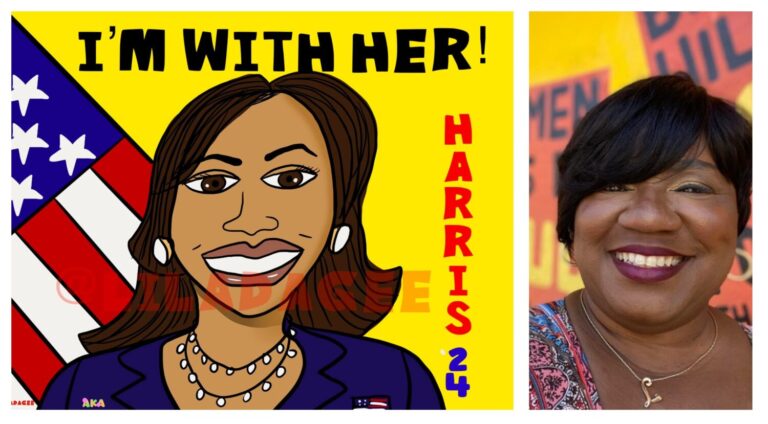Madison artist Lilada Gee unveils new Kamala Harris ’24 presidential lawn signs
