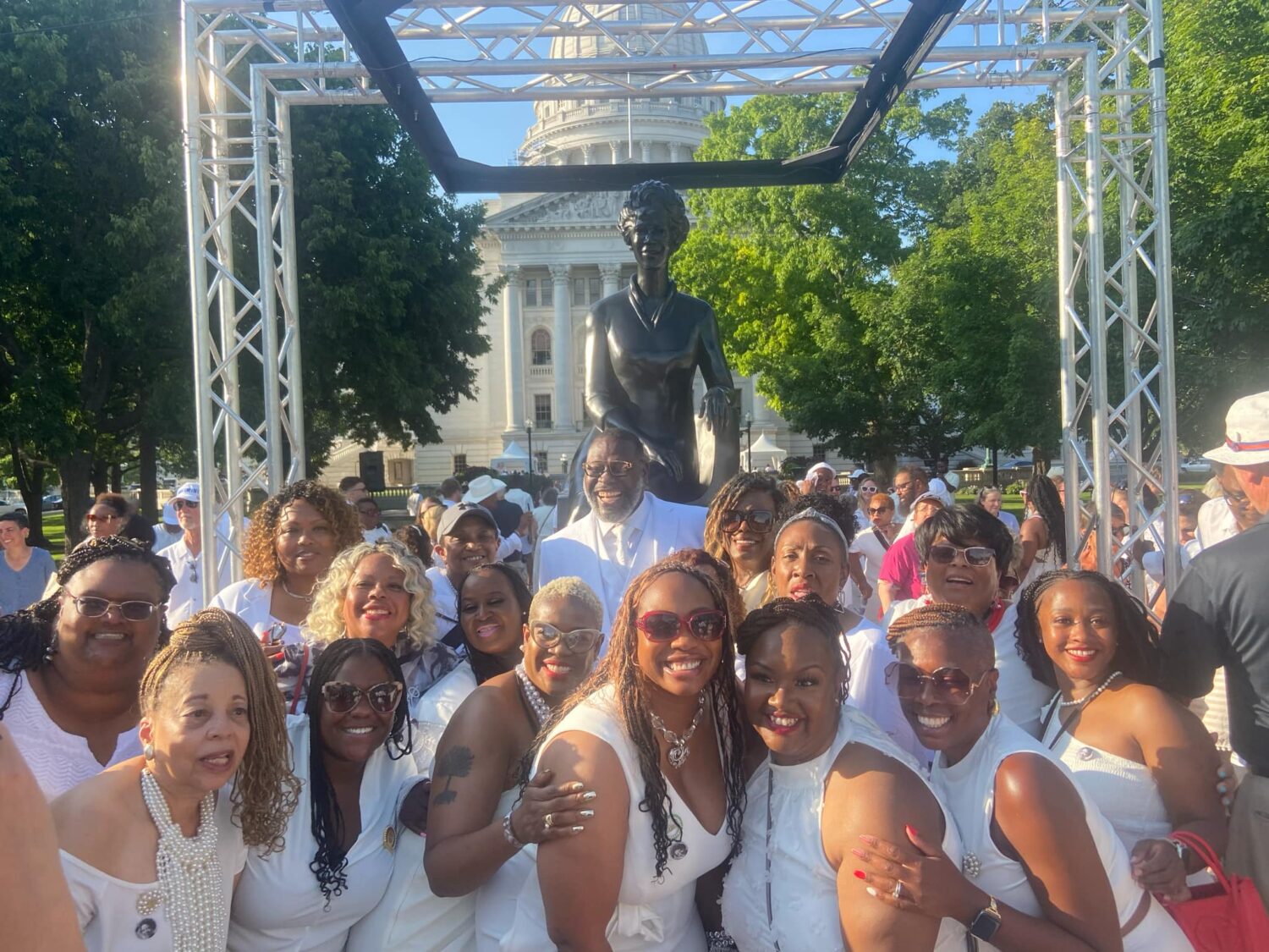 “What a historic day this is.” New Vel Phillips statue becomes first outdoor sculpture of an African American woman on U.S. state capitol grounds