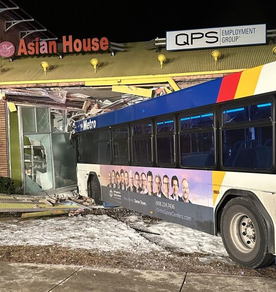 Madison Metro bus collides into Asian House on Madison’s East Side after driver allegedly attacked by a passenger