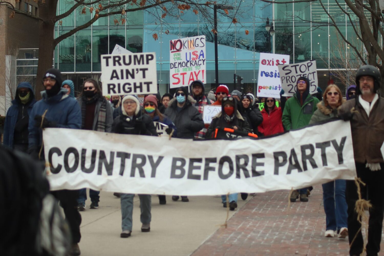 Hundreds turn out to protest Trump Admin, Project 2025 Hundreds turn out to protest Trump Admin, Project 2025
