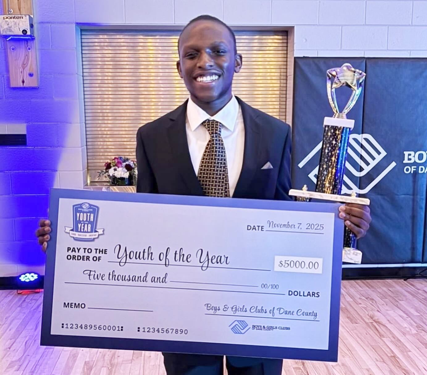 Jules Da Costa named Boys & Girls Clubs of Dane County Youth of the Year