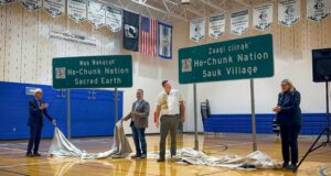 New Ho-Chunk Nation dual-language highway signs unveiled