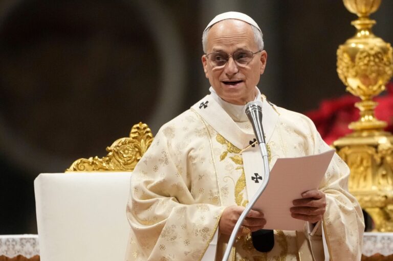 In first Christmas message, Pope Leo decries Palestinians in Gaza forced to shelter in tents from ‘rain, wind and cold’