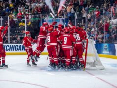 WIsconsin upsets second overall-seeded North Dakota, advances to national championship game