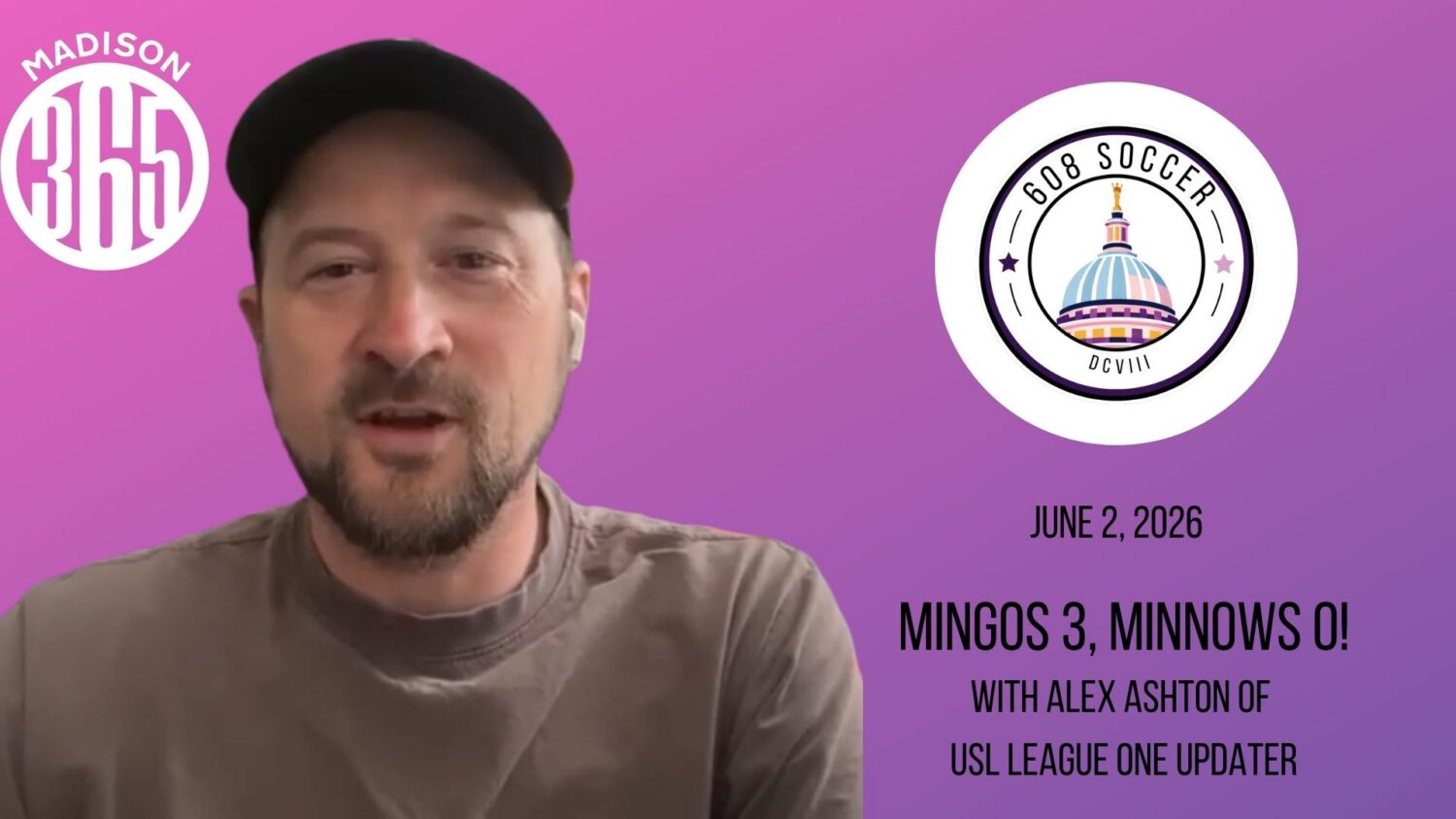 608 Soccer: Mingos 3, Minnows 0! With Alex Ashton of USL League One Updater