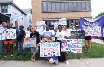 Protesters rally in front of Wisconsin GOP headquarters over gutting of health care in “Big, Beautiful Bill”